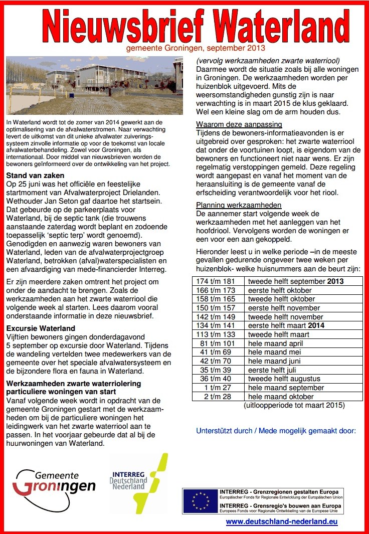 Nieuwsbrief blad 1